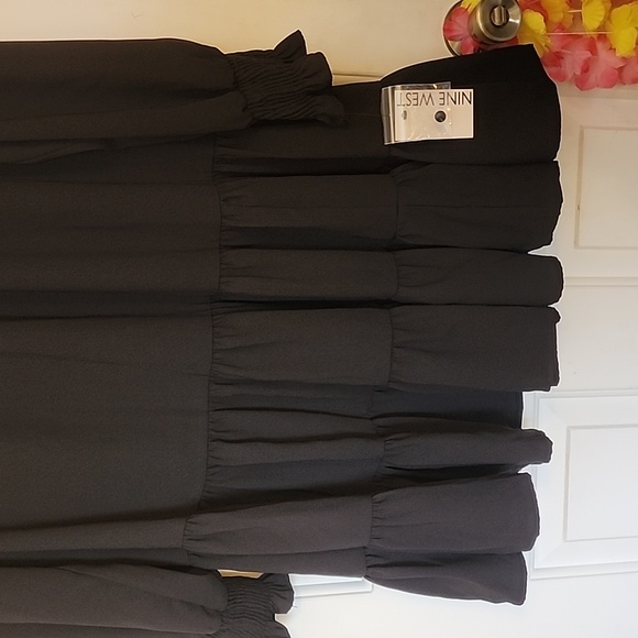 Nine West Black Long Sleeve Swing Dress - Picture 4 of 12